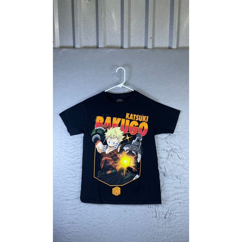 My Hero Academia T-Shirt Mens Small Black Excellent Katsuki Bakugo Graphic Tee